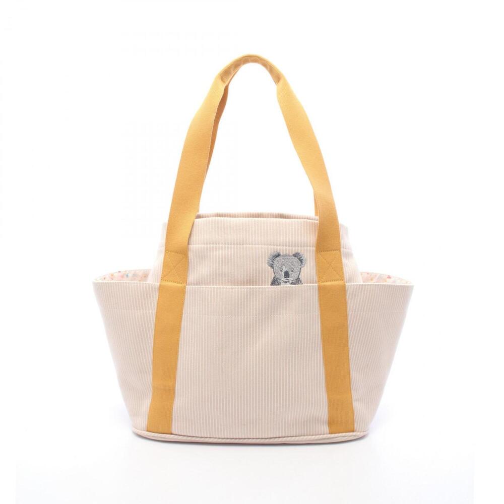 Hermes HERMES Mother's Bag PasPas Koala Tote Handbag Canvas Women's Beige